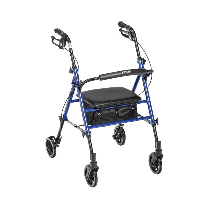 Blue Adjustable Height Rollator by Drive