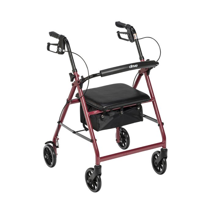 Red Go-Lite Rollator by Drive