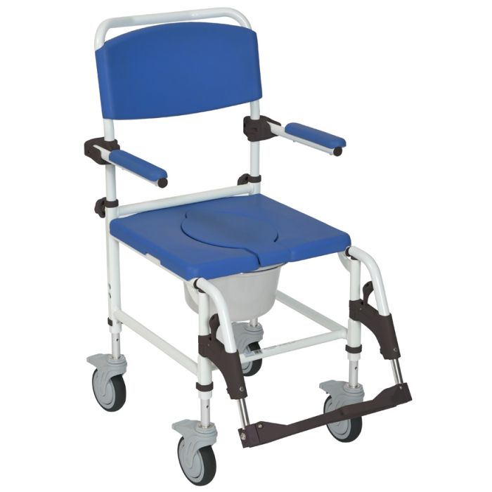 Aluminum Rehab Shower Commode Chair Casters
