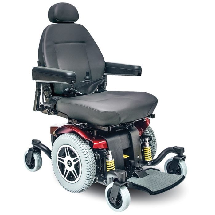 Jazzy 516 HD Bariatric Power Wheelchair by Pride - Candy Apple Red
