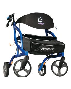 Pacific Blue Airgo eXcursion XWD Lightweight Side-fold Rollator by Drive