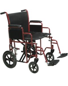 Bariatric Heavy Duty Transport Wheelchair with Swing away Footrest