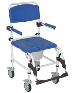 Aluminum Rehab Shower Commode Chair Casters