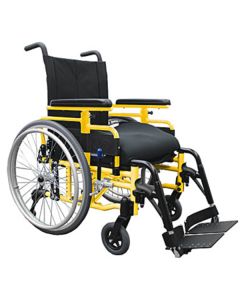 Magic Plus Lightweight Folding Wheelchair Yellow