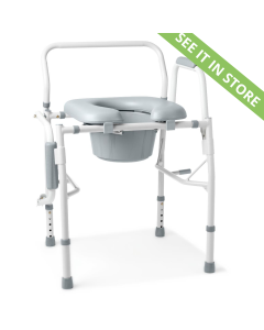 Drive Steel Drop Arm Commode with Wheels
