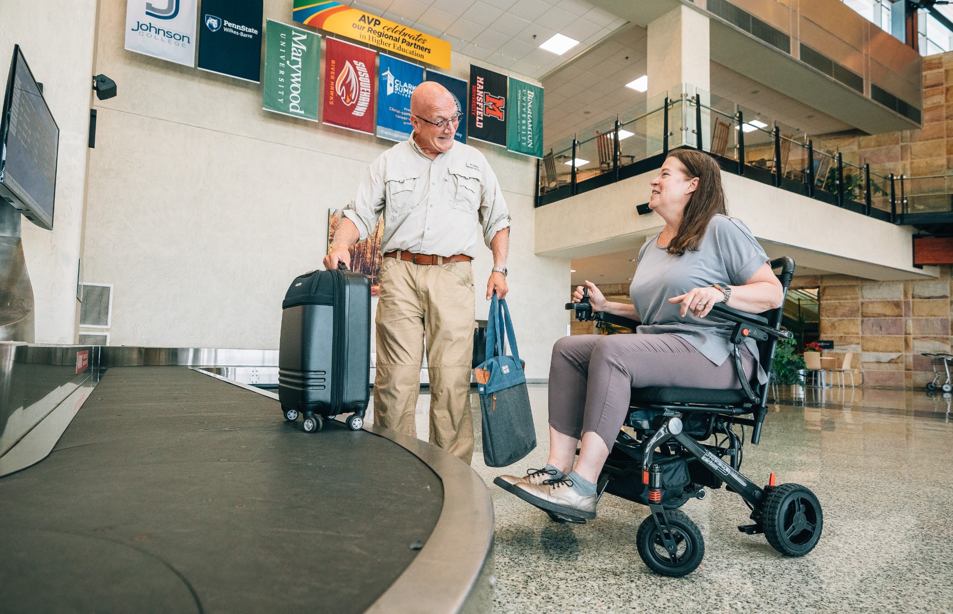 Foldable Electric Wheelchair at the Airport