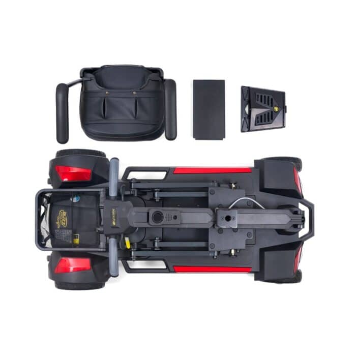 golden buzzaround carryon folding scooter disassembled