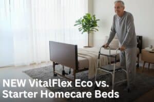 VitalFlex Eco home hospital bed vs starter homecare beds