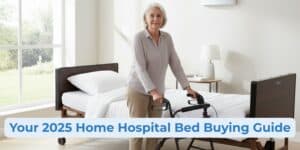 Hospital bed for home use in modern bedroom – VitalFlex Eco setup