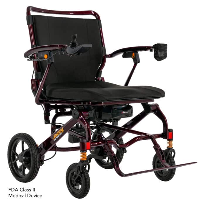 Jazzy Carbon HD Power Wheelchair Black Cherry