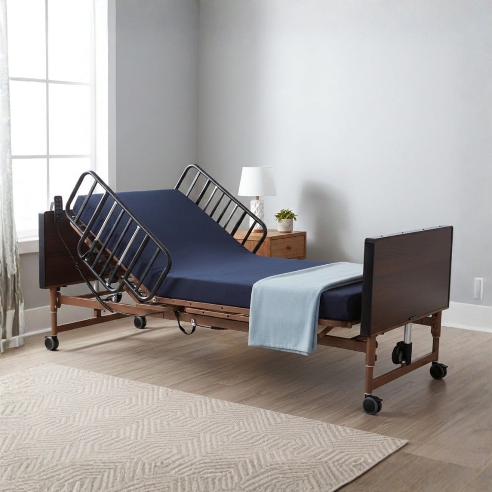 Vitalflex eco home hospital bed 2 VitalFlex Eco Low home hospital bed at its lowest setting